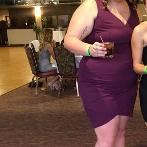 Elegant Purple Sleeveless Dress